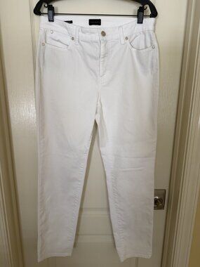 TALBOTS SLIM ANKLE JEAN SIZE 8 WHITE EUC